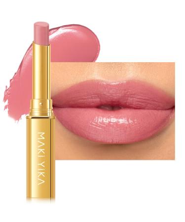 MAKI YIKA Pink Lipstick for Women Moisture Hydrate Lipsticks Glossy Pink Nude Lipsticks Sheer Finish Lightweight Tinted Lip Balm (Z08 Icy Milk)