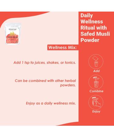 minature Safed Musli Powder (Chlorphytum Borivillianum)| 227g (8 oz) (1/2 lb) | Pure & Natural Herb |Non-GMO Herbal Root - Buy Online on GoSupps.com