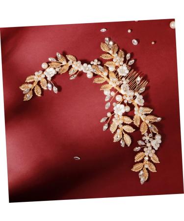 DOITOOL 1pc Soft Pottery Flower Comb Wedding Hair Accessories for Women Bride Headpieces for Wedding Hair Accessory for Women Wedding Hair Combs for Brides Alloy Women's Headband Pearl - Buy Online on GoSupps.com