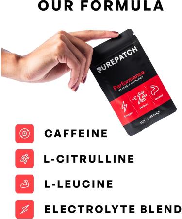 Pure Patch Performance Topical Nutrition Patch - Amino Acids Electrolytes Caffeine for Energy & Recovery | 12 Hour Wearable Sticker Patch - 6 Pack - Buy Online on GoSupps.com