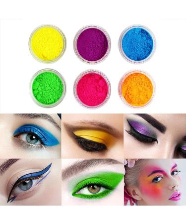 Buy Luminous Pigment Nail Powder - 6 Color Fluorescent Neon Nail Art Glitter | International Shipping - Buy Online on GoSupps.com