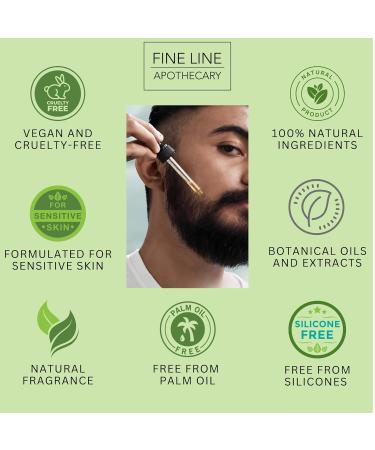 100% Natural Argan Oil Beard Oil with Rosemary & Tea Tree - 100ml | Fine Line Apothecary - Moisturizing Skin Hair Body & Nails - Buy Online on GoSupps.com