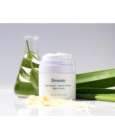 Three Ships Dream Bio-Retinol Night Cream 50g - Vegan Anti-Aging Moisturizer | Hydrating & Repairing Face Cream | Dragons Den Featured - Buy Online on GoSupps.com