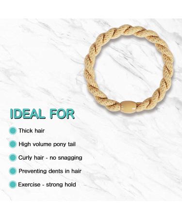 Cozeasy 12-Piece Elastic Hair Tie Set for Thick & Curly Hair - No Metal Ponytail Holders in Ivory Smoke Blue Pink Cherry Gray & Black - Buy Online on GoSupps.com