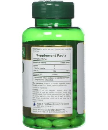 Buy Nature's Bounty Co Q-10 Extra Strength 200mg 80 Softgels - Pack of 3 | Top Quality Supplements for Heart Health - International Shipping Available - Buy Online on GoSupps.com