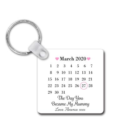 Drifting Ducks Personalised Sentimental Keepsake Day You Became My Mummy Date Plastic Keyring Mother's Day New Baby Gift - Buy Online on GoSupps.com