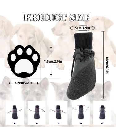 Fychuo Dog Shoes Large Dog Boots for Injured Paws Waterproof Dog Socks Paws Stop Licking Dog Paw Protectors 4 Pack Soft Sole Anti Slip Socks for Dogs Puppy Pet - Buy Online on GoSupps.com