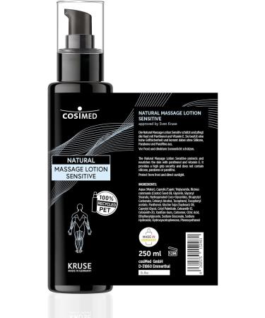 Black Edition Natural Massage Lotion | Sensitive Skin | 250 ml rPET - Soothing & Hydrating Formula for Sensitive Skin - Buy Online on GoSupps.com
