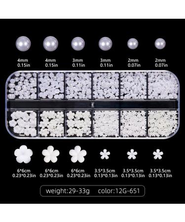 Nail Art Rhinestones and Pearls Set 2 Boxes Mixed Nail Art Decorations 3D Butterfly Bowknot Flower Charms Aurora Bear & Crystal Gems for DIY Nail Design Crafting Parties Weddings - Buy Online on GoSupps.com