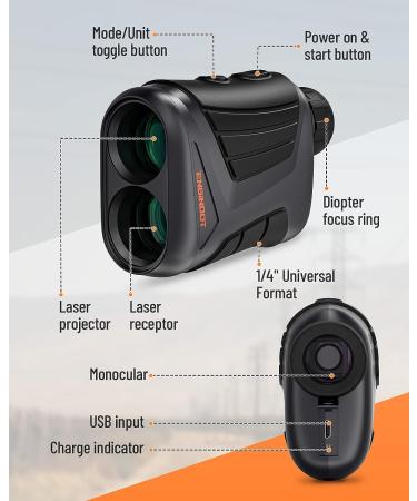 ENGiNDOT Golf Rangefinder 900 Yards | 7X Magnification | Rechargeable Laser Range Finder with Slope | High-Precision Flag Pole Locking | Distance Finder for Golf & Hunting - Buy Online on GoSupps.com