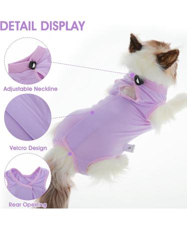 Buy Cobee Professional Recovery Suit for Cats | Size S Purple - Abdominal Wounds Skin Diseases & Post-Surgery Care | E-Collar Alternative - Buy Online on GoSupps.com