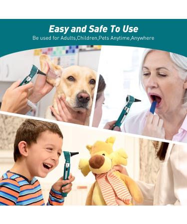 Scian Otoscope Ear Scope with Light Ear Infection Detector Pocket Ear Checker Kit with 3X Magnify lens & 8 Speculum Tips for Kids Elders Dogs Home Use (Green) - Buy Online on GoSupps.com