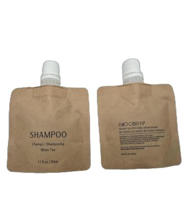 Eco-Friendly Shampoo Recyclable Kraft Paper Pouch Bag - 100 Pack (1.1oz/30ml) | Sustainable Packaging for Hair Care - Buy Online on GoSupps.com