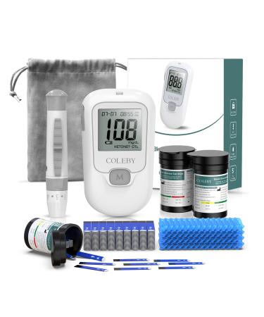 IKZA Blood Glucose Monitor Kit- G-666B Diabetes Testing Kit with 100 Test Strips and 100 Lancets - Blood Glucose Meter with Lancing Device - Smart, Portable Blood Sugar Test Kit for Home Use (G-666B)