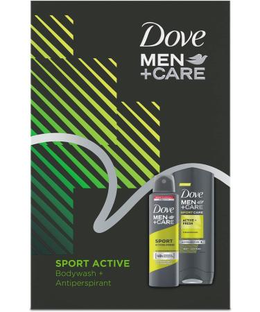 Dove Men+Care Sport Active Duo Gift Set For him Body Wash 250ml & Deo 150ml Stocking Filler Christmas Gift for Him Multi Regular - Buy Online on GoSupps.com
