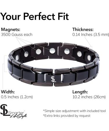 Smarter Lifestyle Titan Magnetic Therapy Foot Chain for Pain Relief - Elegant 10.2 inch Black Magnet Chain for Arthritis & Carpal Tunnel (Pack of 1) - Unisex - Buy Online on GoSupps.com