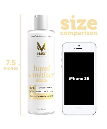 Buy Muse Health Fragrance Free Hand Sanitizer 8 oz - 62% Alcohol Moisturizing Vitamin E Kills 99.9% Germs - Fast Shipping Internationally - Buy Online on GoSupps.com