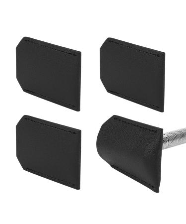 Linkidea 4 pieces of razor planing head protection razor travel cover handmade double-edged safe razor travel accessories (black)