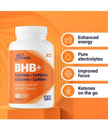 Real Ketones BHB Exogenous Ketones with Caffeine and Patented Keto goBHB | 60ct - Buy Online on GoSupps.com