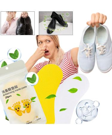 Outdoor Shoes Deodorant & Foot Deodorant Stickers - Natural Eucalyptus Lemongrass Odor Removal 20 Pcs - Buy Online on GoSupps.com