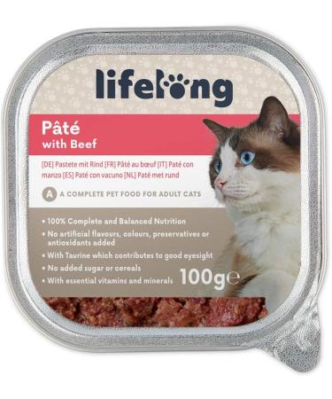 Amazon Brand Lifelong Cat Food - Beef Pate 100g (Pack of 16) - Premium International Shipping - Buy Online on GoSupps.com