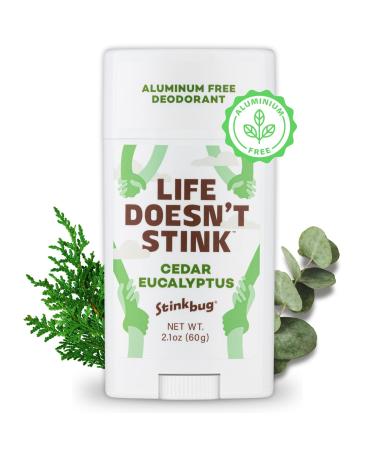 Natural Organic Deodorant Stick with Cedar and Eucalyptus Coconut Oil and Beeswax Aluminum Free Deodorant by Stinkbug Naturals 2.1 Ounce Cedar Eucalyptus 2.1 Ounce (Pack of 1)