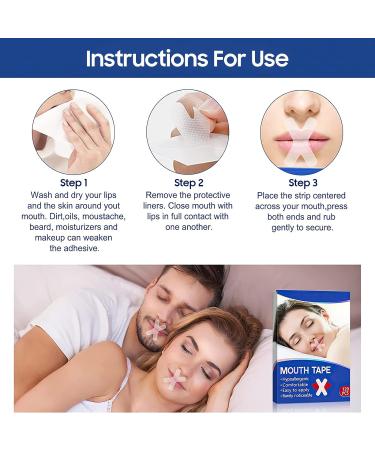 Gentle Mouth Tape for Sleeping (120 Pcs) Stop Snoring Mouth Strips for Men and Women - Buy Online on GoSupps.com