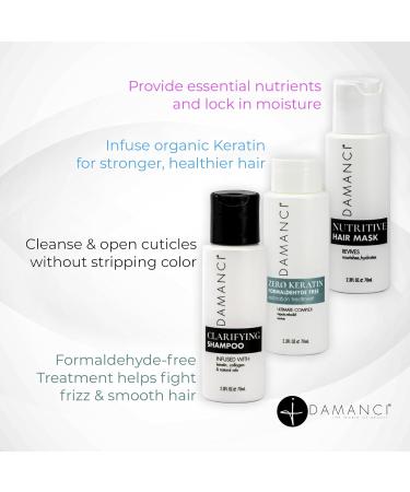 ZerO Keratin Revival Kit - Organic Keratin Treatment Formaldehyde-Free Hair Mask (2.3 Oz) | International Shipping - Buy Online on GoSupps.com