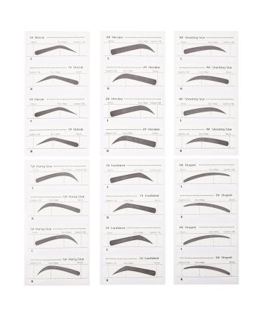 Pochoirs Sourcils Jetables 6 Pi ces Autocollants Maquillage Sourcils pour Femmes et Filles Mod les Vari s pour Dessin Pr cis Utilisation Facile Domicile ou Salon