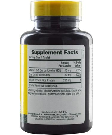 Natureâ€™s Plus Zinc Picolinate with B-6 - 120 Tablets for Immune Support & Energy - Buy Online on GoSupps.com