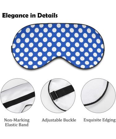 Buy Women's Adjustable Blue Sleep Mask with White Polka Dots | Comfortable Eye Shades for Better Sleep - International Shipping - Buy Online on GoSupps.com