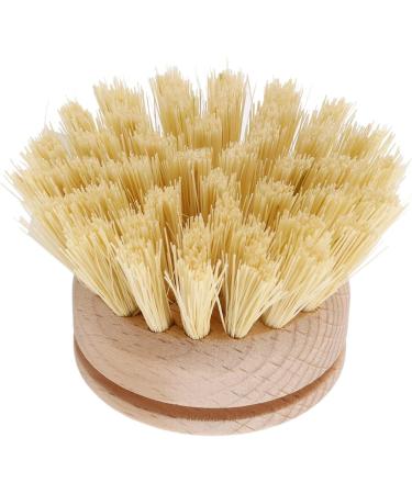 Povhhee Washing Up Brush Dish Brush 6 Pcs Replacement Brush Heads Wooden Cleaning Dish Brush Refillable Kitchen Beech - Buy Online on GoSupps.com