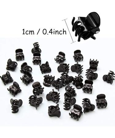VEGCOO 60 Pcs Mini Hair Clips for Girls & Women - Black Plastic Hair Claws - Buy Online on GoSupps.com