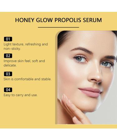 Honey Glow Propolis Serum - with Niacinamide for Hydration, Anti-Aging and Soothing Sensitive Skin, Face Serum (1 fl oz) - Buy Online on GoSupps.com