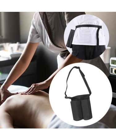 Perfk Massage Bottle Bag - Adjustable Length Oil & Lotion Case with 2 Pockets | Portable Waist Double Bottle for Massage Therapy - Buy Online on GoSupps.com