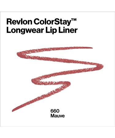 Revlon Colorstay Lip Liner in 660 Mauve - Longwear Rich Color with Built-in Sharpener - Buy Online on GoSupps.com