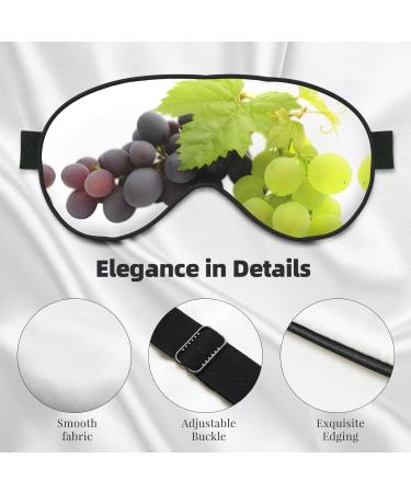 Shop Purple & Green Grapes Eye Mask - Soft Elastic Adjustable Sleep Mask for Men & Women | International Shipping - Buy Online on GoSupps.com