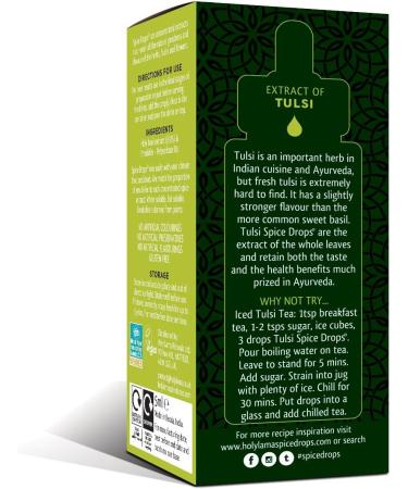 Holy Lama Spice Drops Tulsi Extract - Great Taste Award. Natural Cooking Ingredient. Savoury Thai Asian Salad Recipes 1 x 5ml Bottle Single 5ml - Buy Online on GoSupps.com