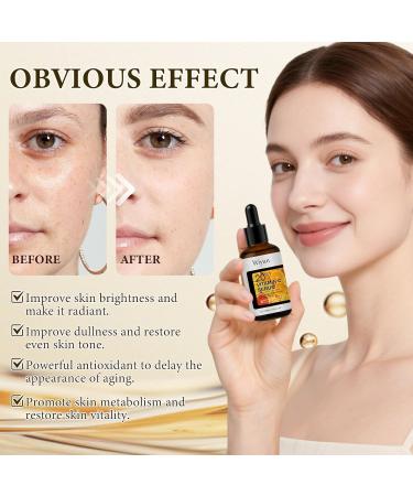 Ourdort Vitamin C facial serum 50 ml vitamin C serum antioxidant shine serum with hyaluronic acid vitamin E antiimperfections antiwrinkle eye contour illuminated smooth - Buy Online on GoSupps.com