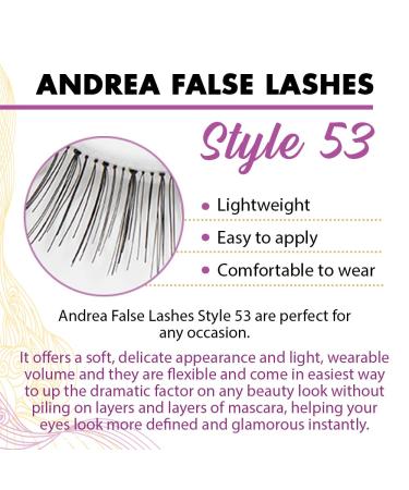 Andrea False Lashes Style 53 - Black 4 pairs | Achieve Stunning Look with Style 53 Black Lashes - Buy Online on GoSupps.com