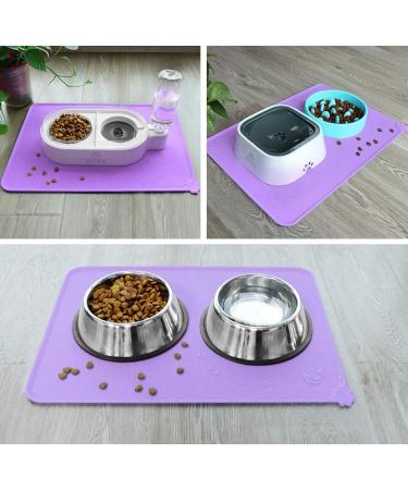 Joytale Non-Slip Silicone Dog & Cat Bowl Pad - Waterproof 53x37cm in Purple | Perfect Pet Accessory for Dogs & Cats - Shop Internationally - Buy Online on GoSupps.com
