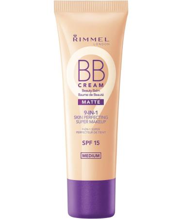 Rimmel BB Cream Matte 9-in-1 Medium - Skin Perfecting Super Makeup - Buy Online on GoSupps.com