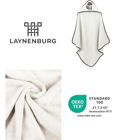 Premium Baby Hooded Towel - 100% Cotton Oeko-Tex | Laynenburg Raccoon - 80x80cm - Perfect Bath Towel for Newborns & Kids - Buy Online on GoSupps.com