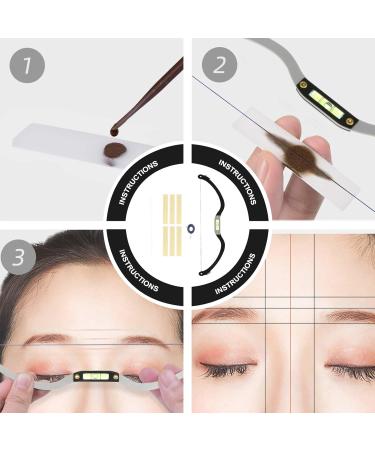 Beavorty 2pcs Bow Eyebrow Ruler Eyebrow Ruler for Microblading Eyebrow Horizontal Ruler Metal Draw a Line - Buy Online on GoSupps.com