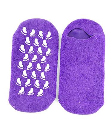 Housoutil 1 Pair Dry Cracked Gel Socks Soft Gel Socks Spa Socks Womens+Pumps Womans Socks Feet Moisturizer Socks Whitening Cotton Sock Moisturizing Miss Repair Socks Purple