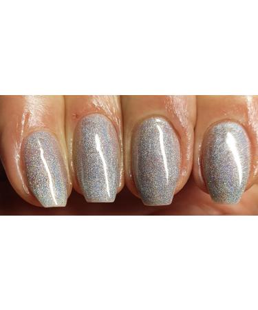 Bluesky Gel Nail Polish HOLOGRAPHIC SILVER GLITTER BSH031 Requires Drying Under UV or LED Lamp - Buy Online on GoSupps.com