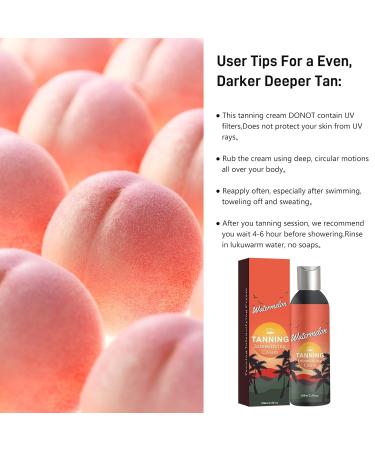 Natural Tanning Lotion - Self Tanner & Gradual Tan Cream for Men & Women | Peach Formula SPF0 - Buy Online on GoSupps.com