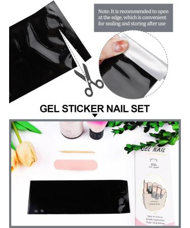 Kalolary 20PCS Gray Gel Nail Polish Strips: Full Wraps Self-Adhesive Stickers with File & Stick - UV/LED Lamp Required - Buy Online on GoSupps.com