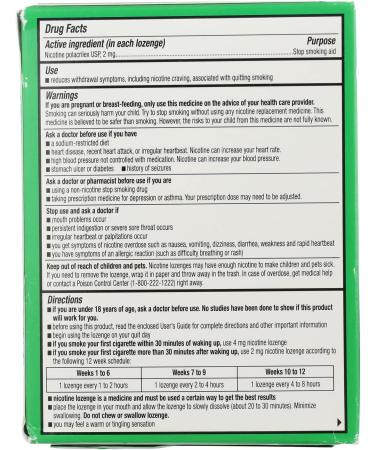 Rite Aid Mint Nicotine Lozenges 2mg - 72 Lozenges | Quit Smoking Aid - Buy Online on GoSupps.com