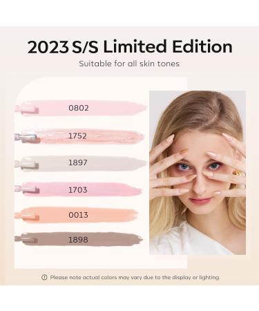 Modelones Gel Nail Polish Set 6 Colors Nude Neutral Gel Polish Skin Tone Cashmere Pink Glitter Nail Polish Bubble Bath Collection Starter Kit Soak Off UV Gel Nail LED Manicure DIY Salon Gifts Neutral Pink - Buy Online on GoSupps.com